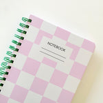 Pink Checkered Multi-Paper Notebook