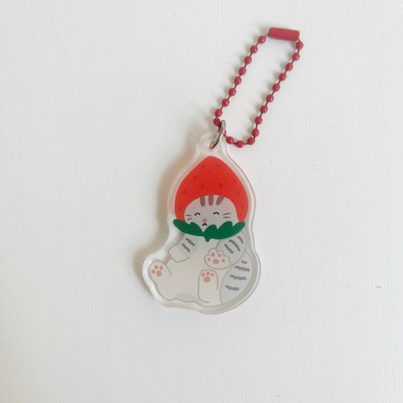 Strawberry Cat Bag + Journal Charm