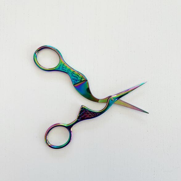 Large Stork Scissors: Rainbow