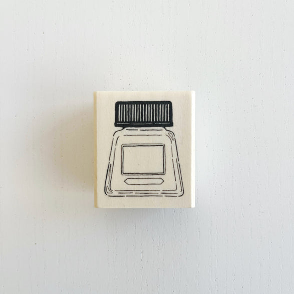 Ink Jar with Screw on Lid Stamp