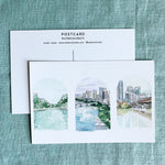 Austin Watercolor Postcard: Arch Trio