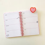 Pink + Red Grid Undated Weekly Planner