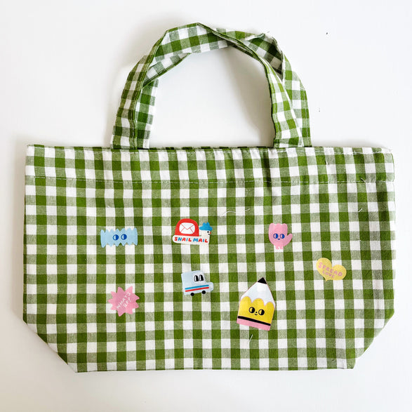 SSD 2025 Green Gingham Tote #2