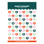 Chicago Stationery Fest Heart Alphabet Sticker Sheet