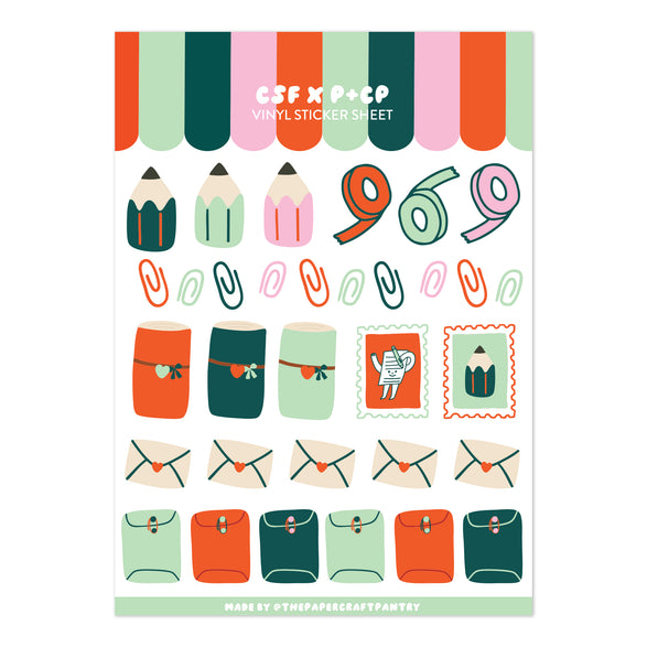 Chicago Stationery Fest x P+CP Sticker Sheet