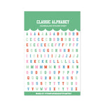 Classic Alphabet Vinyl Sticker Sheet