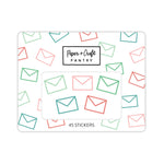 Colorful Envelope Sticker Flakes - Set of 45