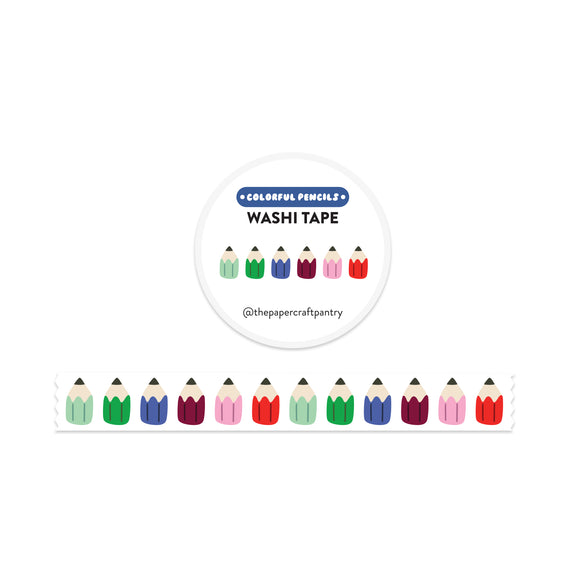 Colorful Pencils Washi Tape - 15mm