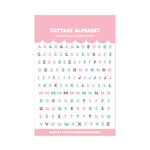 Cottage Alphabet Vinyl Sticker Sheet