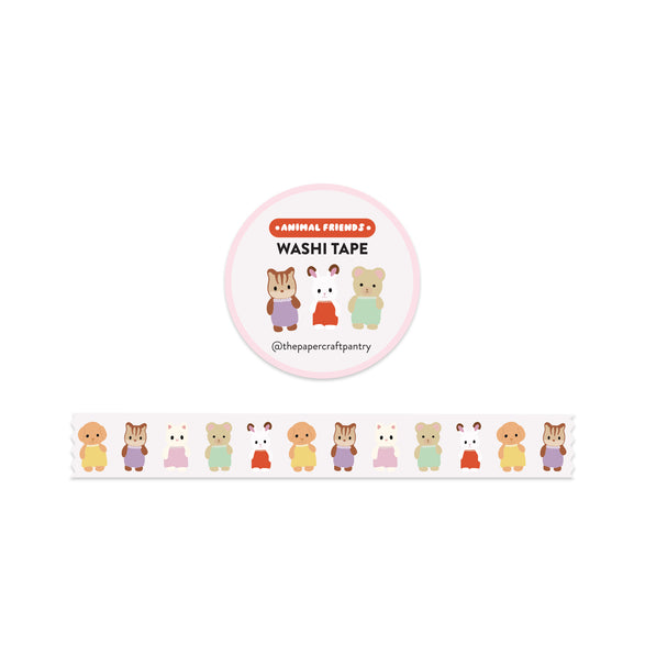Animal Friends Washi Tape - 15mm