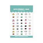 Cute Friends + Mail Sticker Sheet