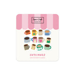 Cute Mugs Sticker Flakes - Set of 48