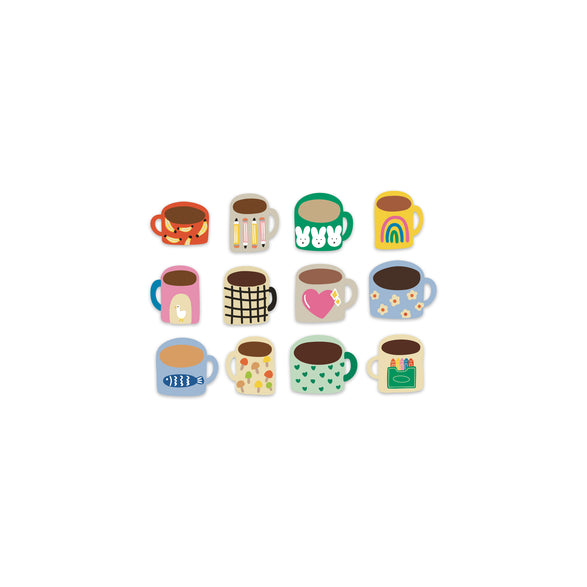 Cute Mugs Sticker Flakes - Set of 48