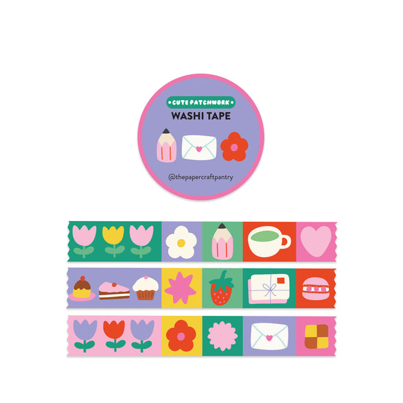 Cute Patchwork Washi Tape - 15mm