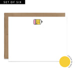 Pencil Flat Notecard Set