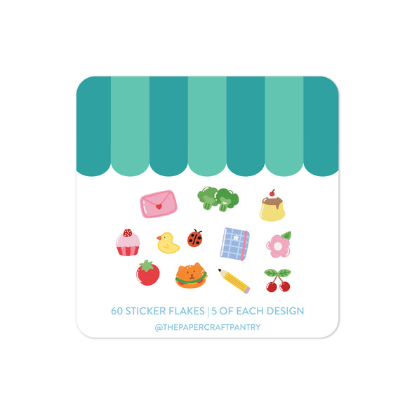 Cute Things Sticker Flakes - Set of 60