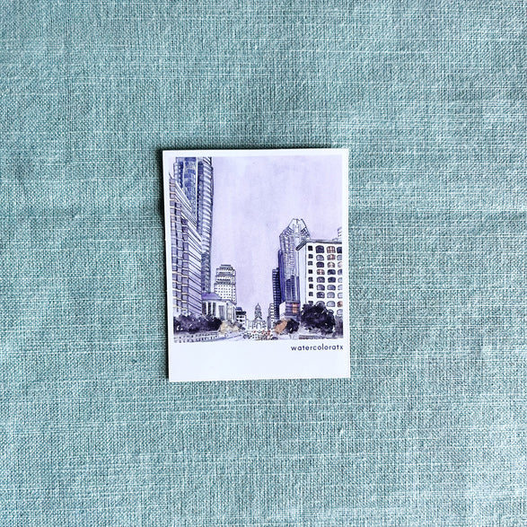 Nighttime Congress Avenue Polaroid Sticker