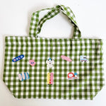 SSD 2025 Green Gingham Tote #4