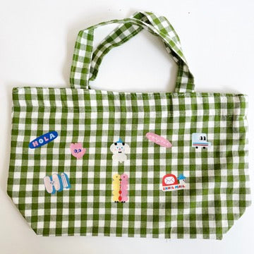 SSD 2025 Green Gingham Tote #4