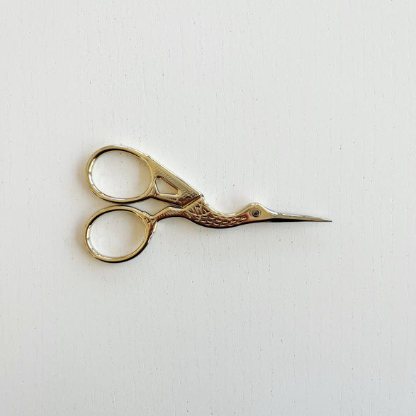 Small Stork Scissors: Light Gold