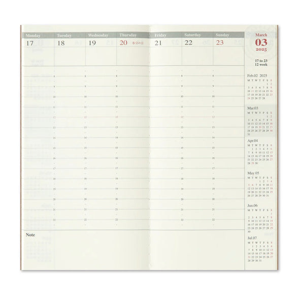 Traveler's Regular Notebook - 2025 Vertical Weekly Planner