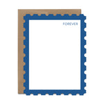 Dark Blue Stamp Flat Notecard