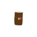 Brown Travel Journal Vinyl Sticker