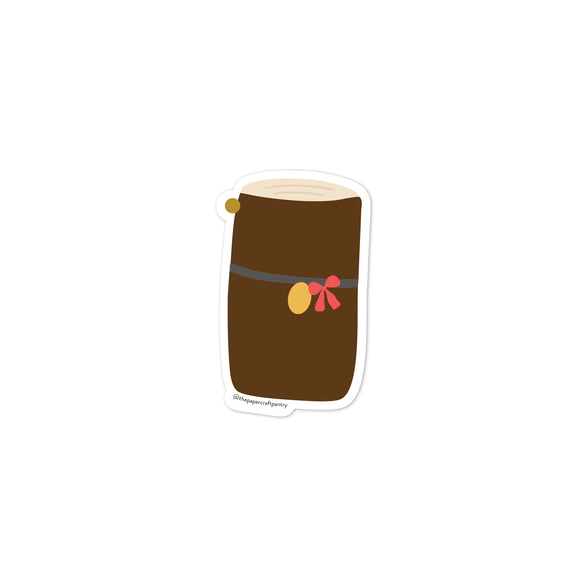 Brown Travel Journal Vinyl Sticker