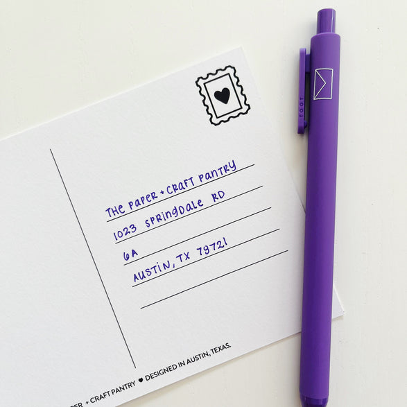 Paper + Craft Pantry: Purple Envelope Pen
