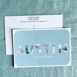 Austin Watercolor Postcard: Austin Letters