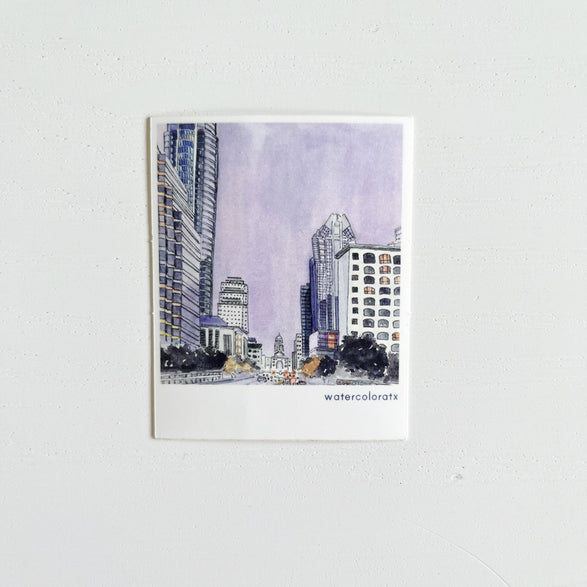 Nighttime Congress Avenue Polaroid Sticker