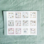 Charcuterie Stamp Sticker Sheet