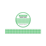 Green Gingham Washi Tape - 15mm