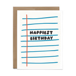 Happiest Birthday Notebook Paper Card