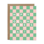 Galentine's Day Checkered Card