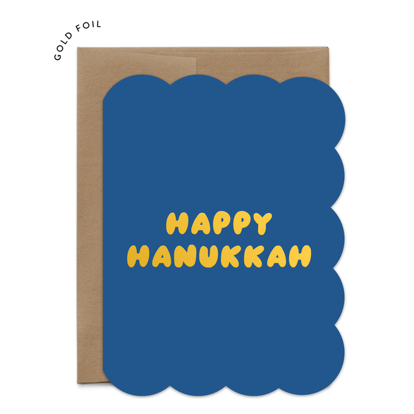 Happy Hanukkah Gold Foil Card