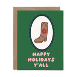 Happy Holidays Y'all Boot