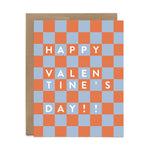 Happy Valentine's Day Checkered Card