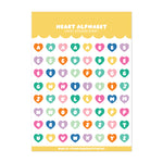 Heart Alphabet Sticker Sheet