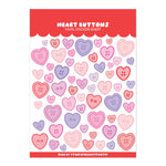 Heart Buttons Sticker Sheet
