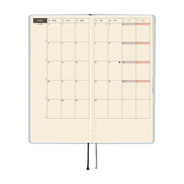 2026 Hobonichi Techo Weeks Planner: Sky Mist