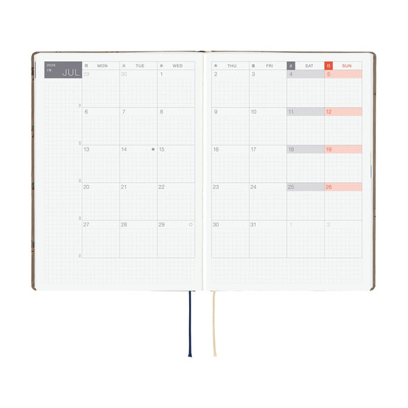 Pre-Order 2026 Hobonichi Techo HON (A6) Planner: Bow & Tie | Galloping Horses