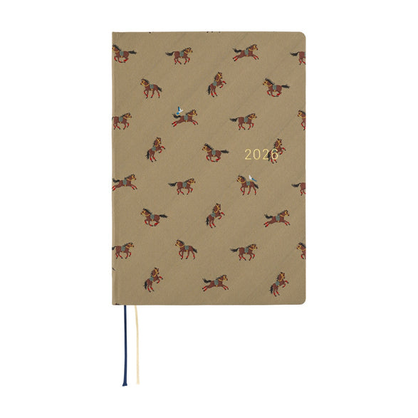 Pre-Order 2026 Hobonichi Techo HON (A6) Planner: Bow & Tie | Galloping Horses
