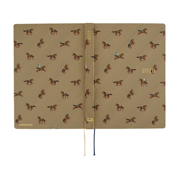Pre-Order 2026 Hobonichi Techo HON (A6) Planner: Bow & Tie | Galloping Horses