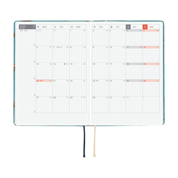 Pre-Order 2026 Hobonichi Techo HON (A5) Planner: Bow & Tie | In The Forest