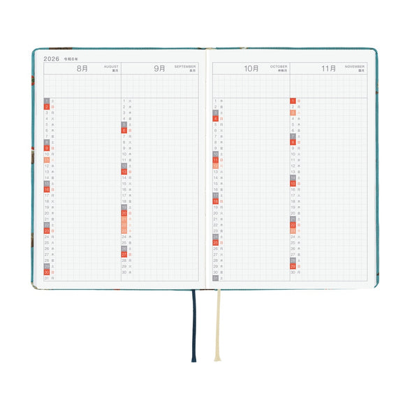 Pre-Order 2026 Hobonichi Techo HON (A5) Planner: Bow & Tie | In The Forest