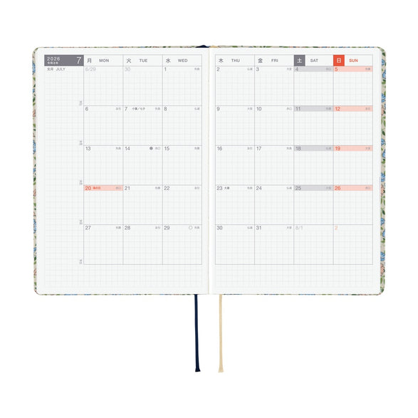 Pre-Order 2026 Hobonichi Techo HON (A6) Planner: Liberty Fabrics |  Sasha Kiora