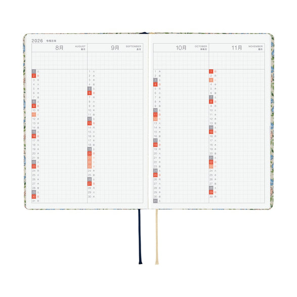 Pre-Order 2026 Hobonichi Techo HON (A6) Planner: Liberty Fabrics |  Sasha Kiora