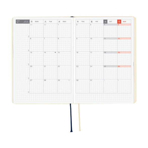 Pre-Order 2026 Hobonichi Techo HON (A6) Planner: Ivory Slash