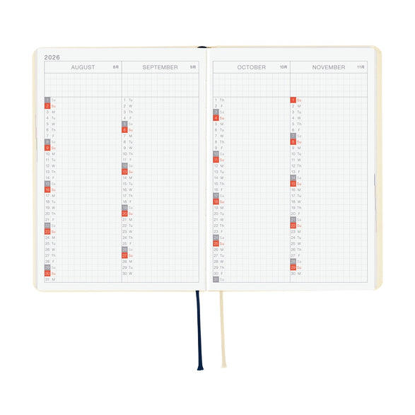 Pre-Order 2026 Hobonichi Techo HON (A6) Planner: Ivory Slash